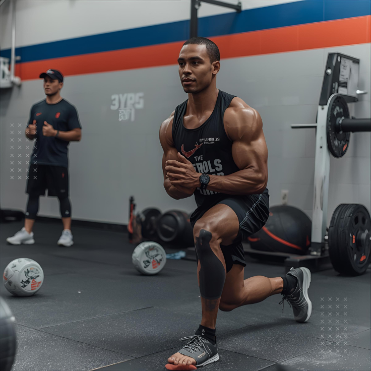  um homem treinando pernas